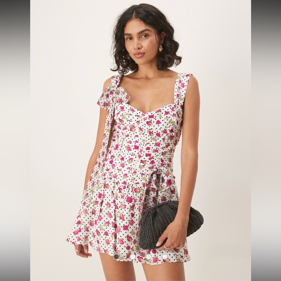 For Love & Lemons Betty Bud Rose Mini Dress Size S - Picture 14 of 14